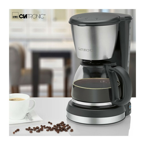 Clatronic Cafétière filtre machine à café 12-14 tasses noir inox, 900, Noir/Argent, Clatronic, KA 3562