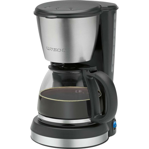 Clatronic - Cafétière filtre machine à café 12-14 tasses noir inox, 900, Noir/Argent, Clatronic, KA 3562 Clatronic  - Cafetiere filtre inox