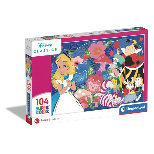 Clementoni - Puzzle Alice classique Disney - 104 pièces (CLE25748) Clementoni  - Jeux de société Clementoni
