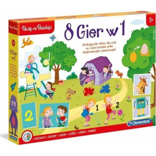 Clementoni - Clementoni Apprendre à jouer 8 jeux éducatifs Clementoni  - Jeux de société Clementoni