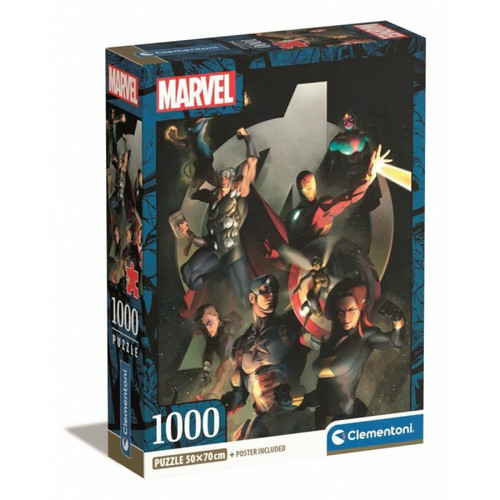 Clementoni - Puzzle Clementoni Marvel Les Avengers Compact 1000 pièces Clementoni  - Puzzles Adultes