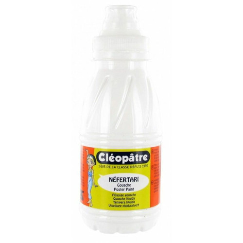 Cleopatre - Flacon 250 ml de gouache blanc Cléopatre Cleopatre  - Cleopatre