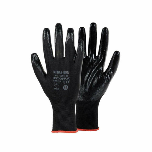 Cofra - Gants de travail Cofra Skinproof Noir Nylon Élasthanne Nitrile 8 Cofra  - Protections pieds et mains