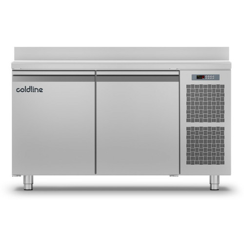 COLDLINE - Table Réfrigérée Négative - Groupe Logé - 2 Portes - 389 L - Profondeur 800 - 600 x 400 - avec Dosseret - Coldline COLDLINE  - Réfrigérateur américain