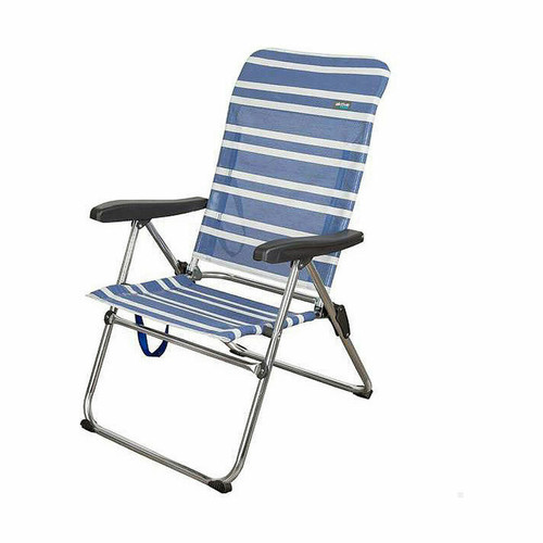 Color Baby - Chaise de Plage Color Baby 61 x 63 x  93 cm Blanc Blue marine Color Baby  - Chaises de jardin
