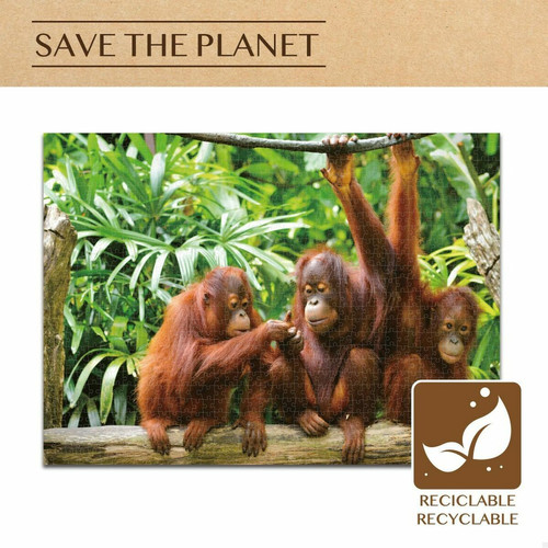 Animaux Puzzle Colorbaby Orangutan 6 Unités 68 x 50 x 0,1 cm