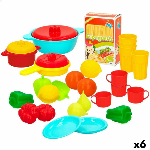 Cuisine et ménage Color Baby Set de jouets alimentaires Colorbaby Linge et ustensiles de cuisine 31 Pièces (6 Unités)