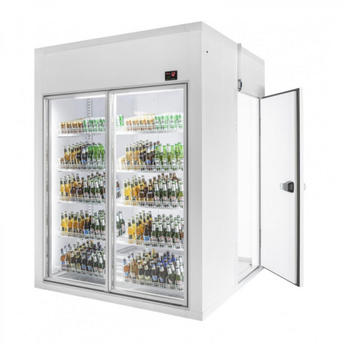 Réfrigérateur américain Combisteel Chambre Froide Vitrée 2 Portes en Verre - L 1800 mm - Combisteel - 2 Portes