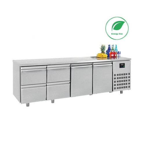 Réfrigérateur américain Combisteel Table Réfrigérée Positive 2 Portes 4 Tiroirs Gamme 700 - Energy Line - Combisteel