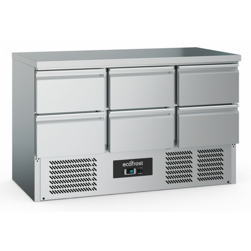 Combisteel - Table réfrigérée positive 370 LTR - Avec 6 Tiroirs - Combisteel Combisteel  - Réfrigérateur américain