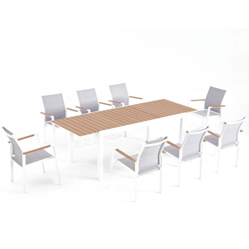 Concept Usine - Salon de jardin 8 places en aluminium TIJUANA Concept Usine  - Ensembles tables et chaises Aluminium