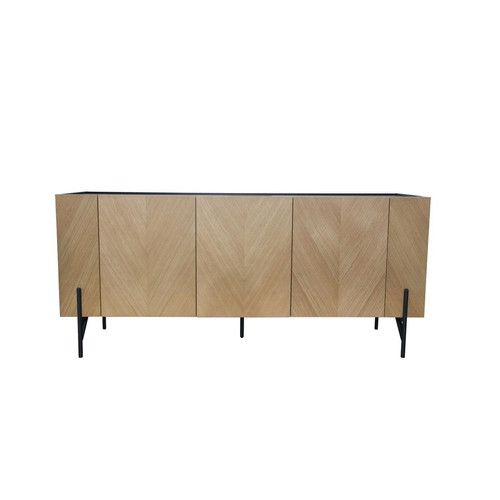 Concept Usine - SEQUOIA - Buffet vintage en bois clair et 3 placards Concept Usine   - Concept Usine