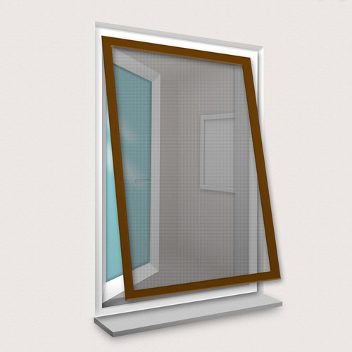 Confortex - Cadre Moustiquaire pour Fenêtre 120x150 cm Brun - Moustiquaire Fenêtre