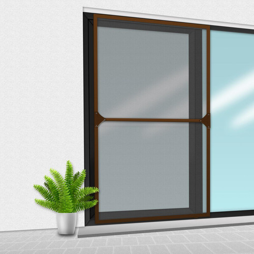 Confortex - Porte Moustiquaire 150x220 cm Brun - Moustiquaire Fenêtre