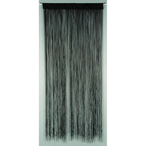 Confortex - Rideau portière String black sherry 90 x200  cm noir - Confortex