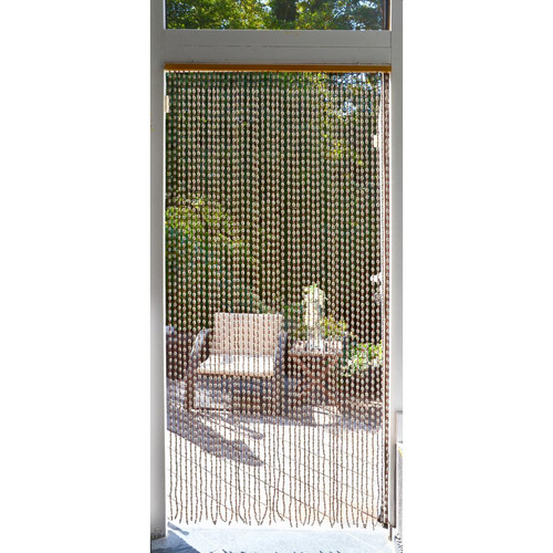Confortex - Rideau portières Wood Brown Prestige 90x200 cm Brun / beige - Moustiquaire Fenêtre
