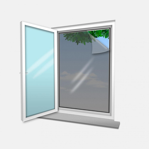 Confortex - Voile Moustiquaire pour fenêtre 100x100 cm Noir (lot de 3 pc) - Confortex