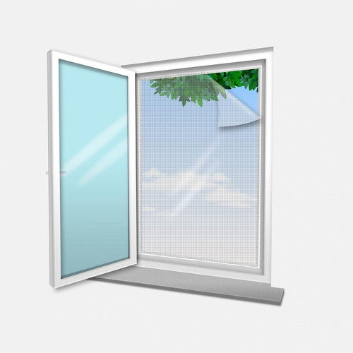 Confortex - Voile Moustiquaire pour fenêtre 130x150 cm Blanc (lot de 3 pc) - Moustiquaire Fenêtre