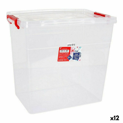 Confortime - Boîte Multiusage Confortime Plastique Rectangulaire 32 L (12 Unités) (32 L) Confortime  - Bonnes affaires Boîte de rangement