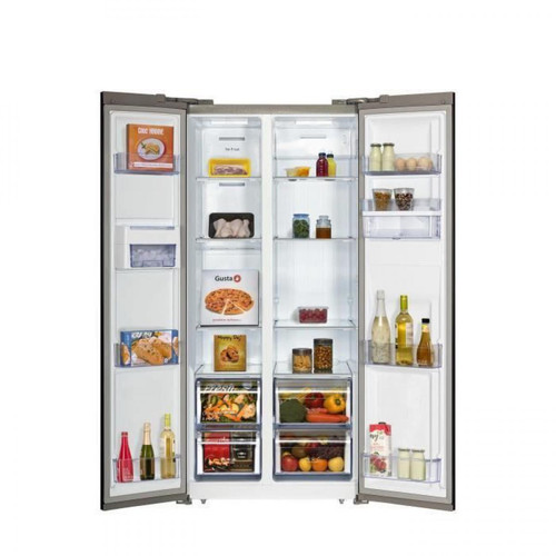 Réfrigérateur américain Réfrigérateur américain 608L Froid Ventilé CONTINENTAL EDISON 91cm E, CERA612APPIX