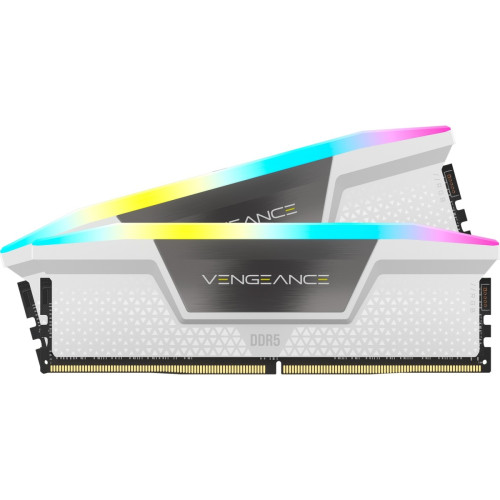 Corsair - Vengeance RGB DDR5 32 Go (2 x 16 Go) 6000 MHz CL36 - Blanc Corsair  - RAM PC