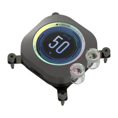 Corsair - Water Cooling - CORSAIR - iCUE XC7 RGB ELITE LCD pour socket Intel 1700 et AMD AM4/AM5 - Noir Corsair  - Watercooling