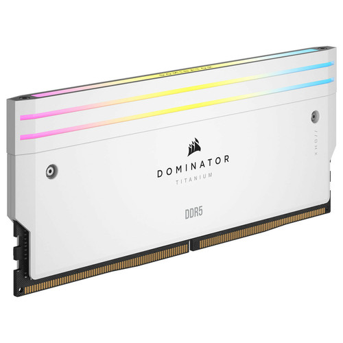Corsair Dominator Titanium DDR5 RGB 32 Go (2 x 16 Go) 6600 MHz CL32 - Blanc