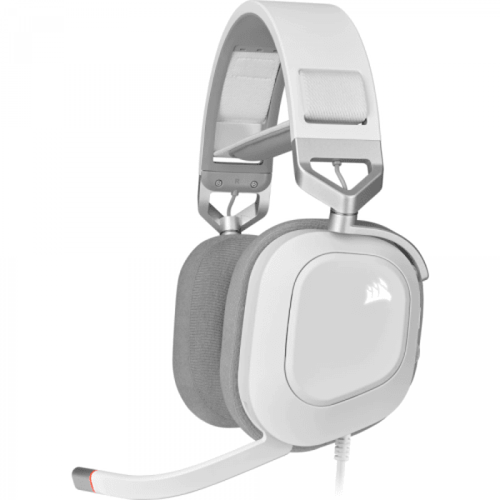 Corsair - HS80 Casque Audio Filaire Circum-Auriculaire 32Ohm Dolby Son Surround 7.1 USB Blanc - Corsair