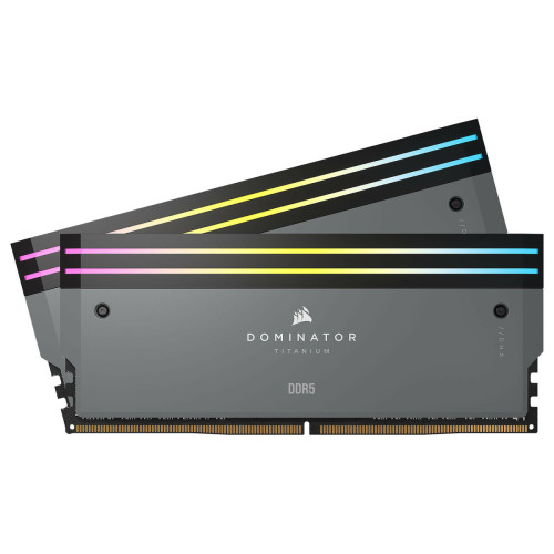 Corsair - Dominator Titanium DDR5 RGB 32 Go (2 x 16 Go) 6000 MHz CL30 - Gris Corsair  - RAM PC 32