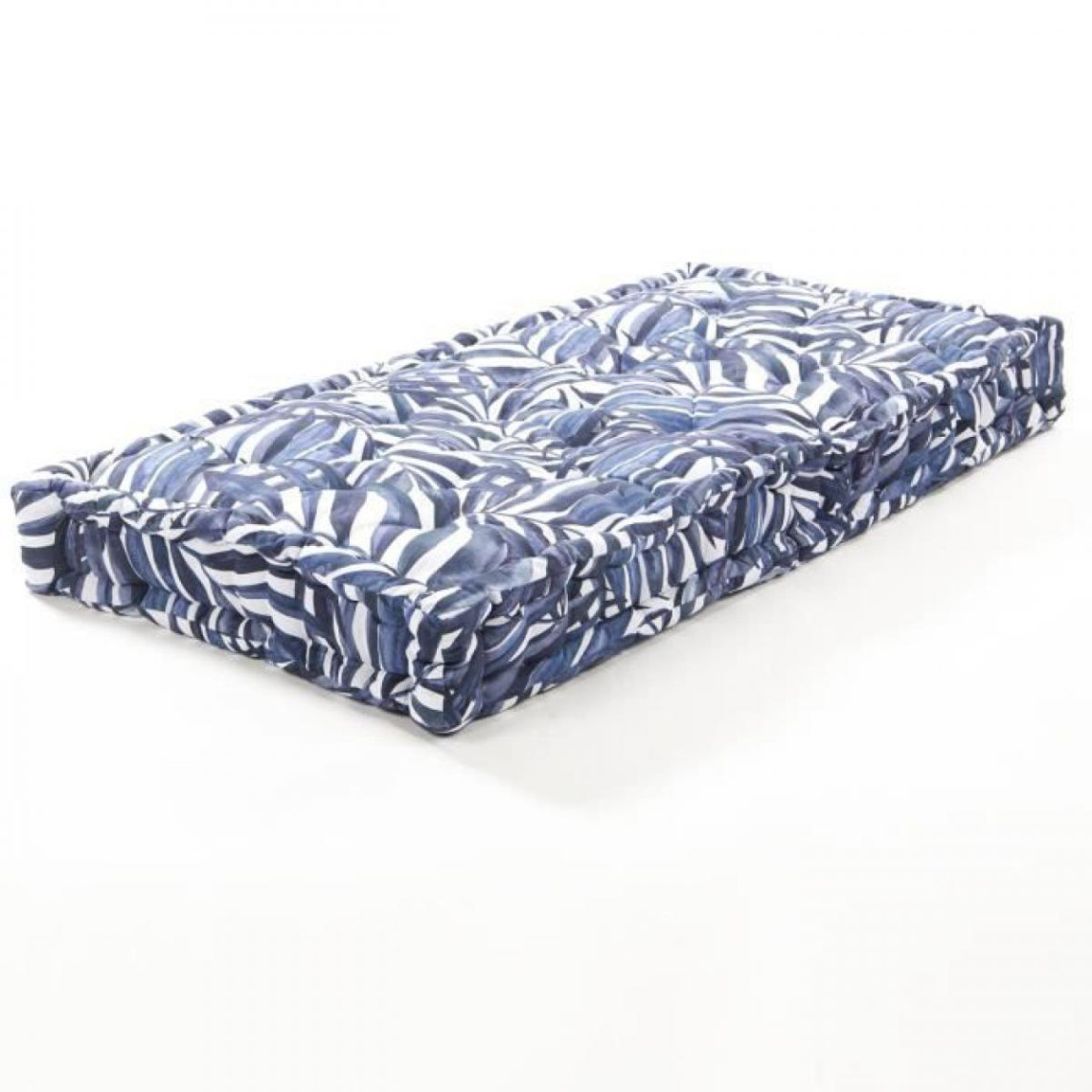 Cotton Wood COTTON WOOD Matelas de sol coton imprimé - 60 x 120 x 15 cm - Blue Palm
