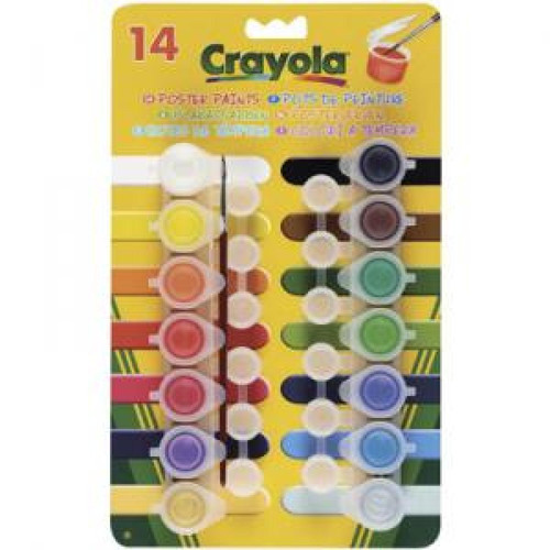 Crayola - 14 Pots de peinture lavable avec pinceau Crayola  - Crayola