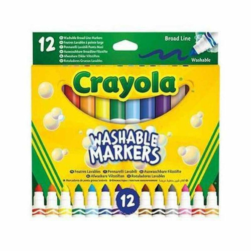 Crayola - Ensemble de Marqueurs Ultra-Clean Washable Maxi Tip Crayola (12 pcs) Crayola  - Jeux artistiques Crayola