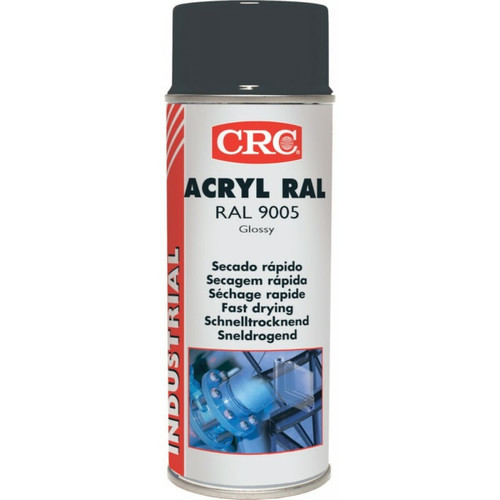 Crc - Acrylique RAL 9005 400ml aérosol (Par 6) - Pointes à tracer, cordeaux, marquage