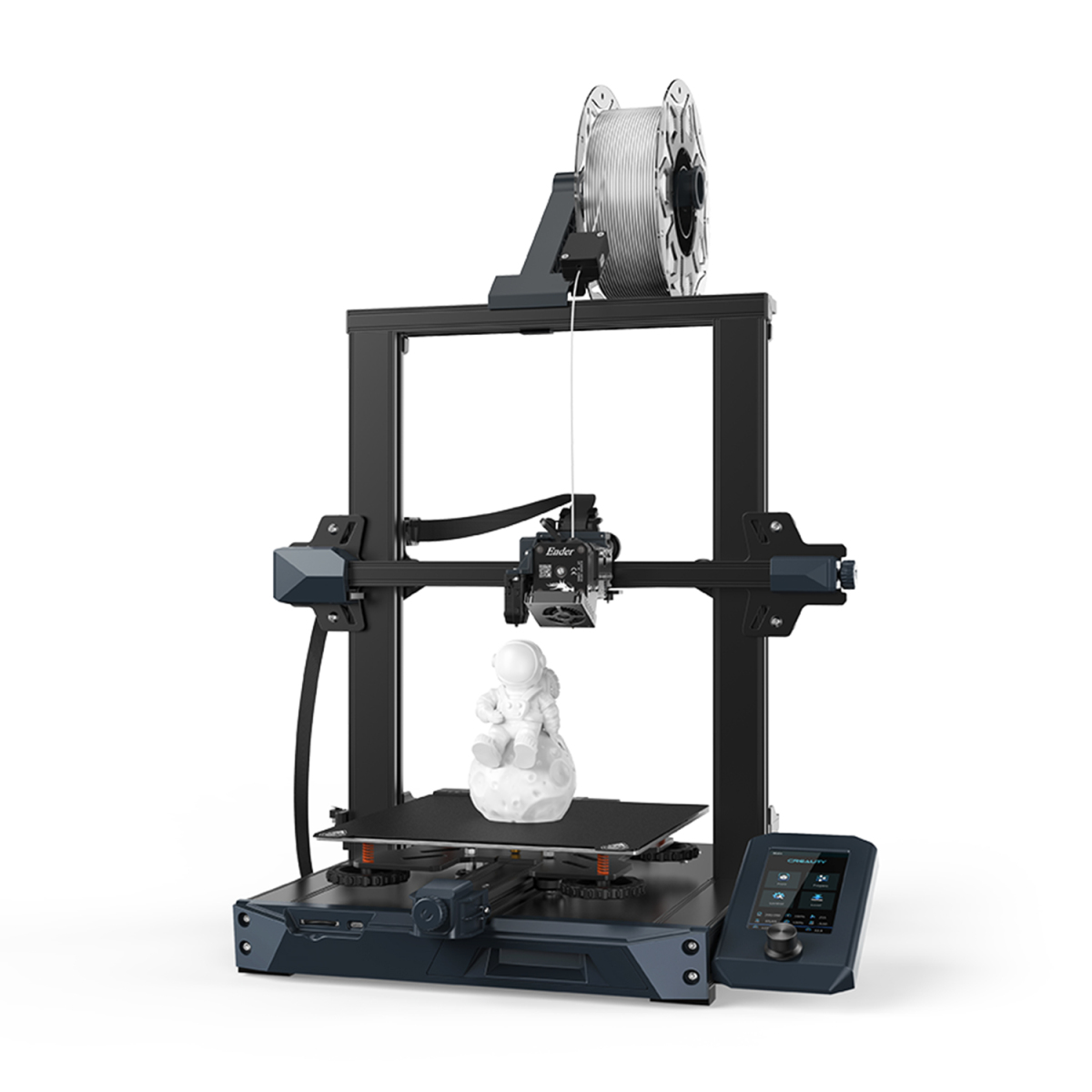 Creality3D - Creality Ender-3 S1 Imprimante 3D bureau, impression 3D FDM,  taille construction 220 x 220 x 270 mm, avec extrudeuse directe,  plate-forme d'impression en acier à ressort PC, double axe Z
