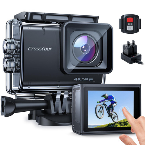 Crosstour - Crosstour Caméra Sport Native 4K 50fps Écran Tactile EIS Caméra Étanche avec Télécommande WiFi Et Kit D'accessoires Complet CT9700 - Caméras