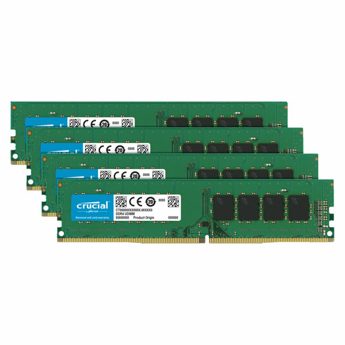 RAM PC Crucial DDR4 64 Go (4 x 16 Go) 2666 MHz CL19 Dual Rank X8