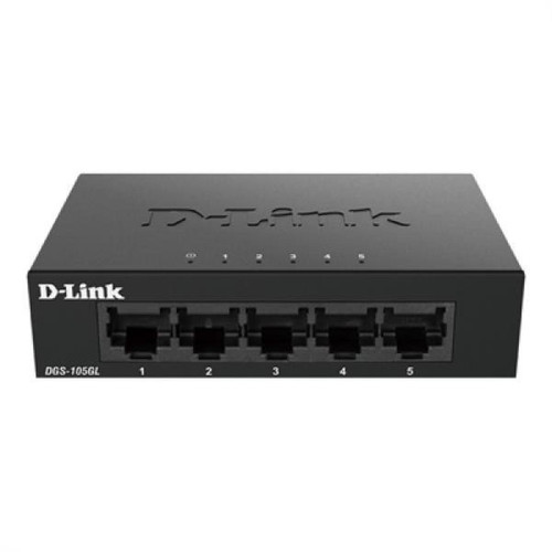 D-Link - Commutateur Réseau de Bureau D-Link DGS-105GL 5xGB Plug&Play Noir D-Link   - D-Link