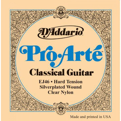 D'Addario - D'Addario Cordes en nylon pour guitare classique D'Addario Pro-Arte EJ46, Hard D'Addario  - Guitares classiques
