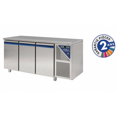 Dalmec - Table réfrigérée positive  - 3 portes avec dosseret groupe logé - Dalmec Dalmec - Porte refrigerateur