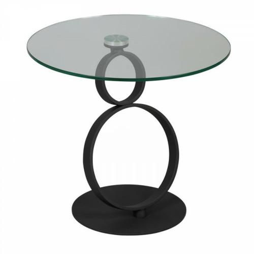 Dansmamaison - Guéridon rond Métal/Verre - TRUTAS Dansmamaison  - Table ronde verre