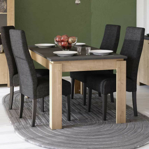 Dansmamaison - Table de repas 170 cm Chêne/Béton ciré - STINAU Dansmamaison - Table beton