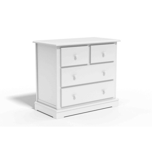 DECOPIN - commode 2 grands tiroirs & 2 petits ducie - blanc uni DECOPIN  - commode basse Commode