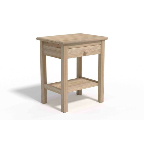 DECOPIN - table de chevet 1 tiroir fidji - bois naturel DECOPIN  - Chevet Blanc, bois clair