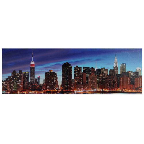 Decoshop26 - Tableau LED sur toile illuminé tableau mural minuterie certifié FSC 120x40cm New York 04_0003567 Decoshop26  - déco New York Décoration