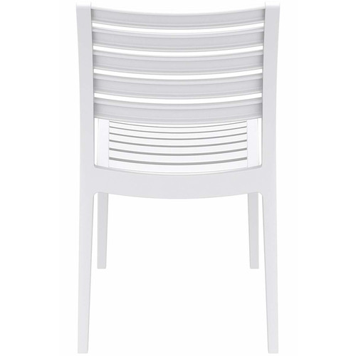 Decoshop26 Chaise de jardin en plastique design simple empilable blanc 10_MDJ10226