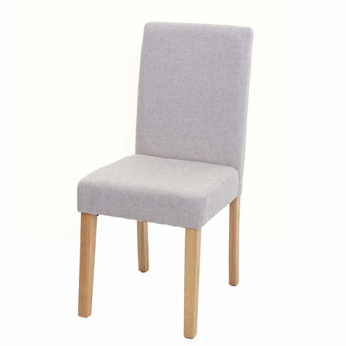 Decoshop26 - Chaise de salle à manger cuisine en tissu beige crème pieds clairs design moderne 04_0002319 Decoshop26 - Chaise métal Chaises