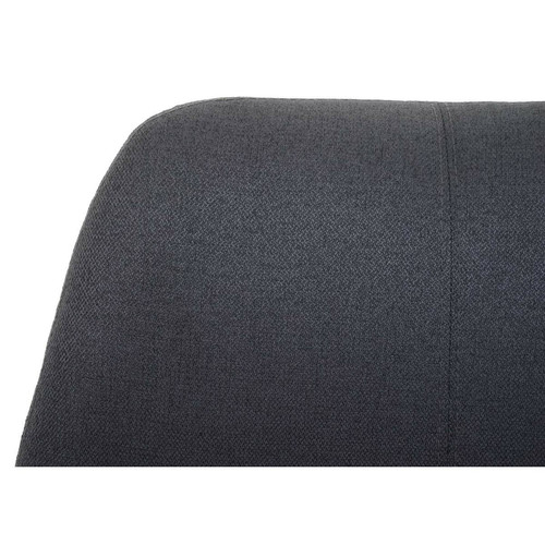 Decoshop26 Chaise de salle à manger fauteuil de bureau en tissu gris foncé en acier design pivotant rétro et moderne 04_0002271