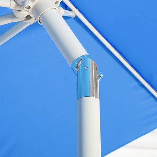 Parasols Parasol de jardin Ø 2,7m inclinable polyester/aluminium 5kg bleu 04_0003875