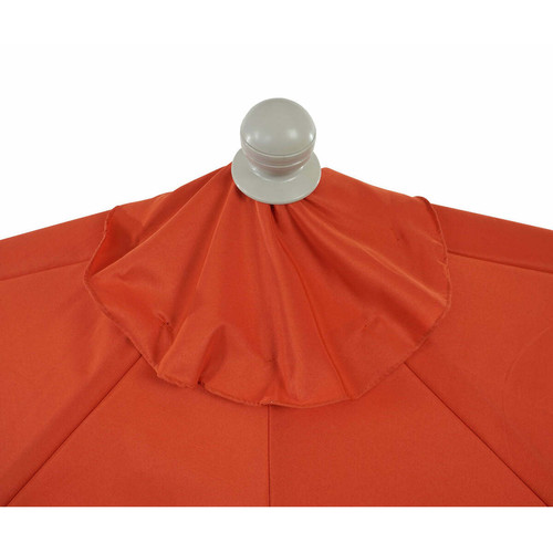 Parasols Demi parasol semi-circulaire balcon terrasse UV 50+ polyester/aluminium 3kg avec une portée de 270 cm terre cuite sans support 04_0003901