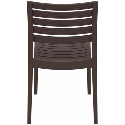 Chaises de jardin Chaise de jardin en plastique design simple empilable marron 10_MDJ10227